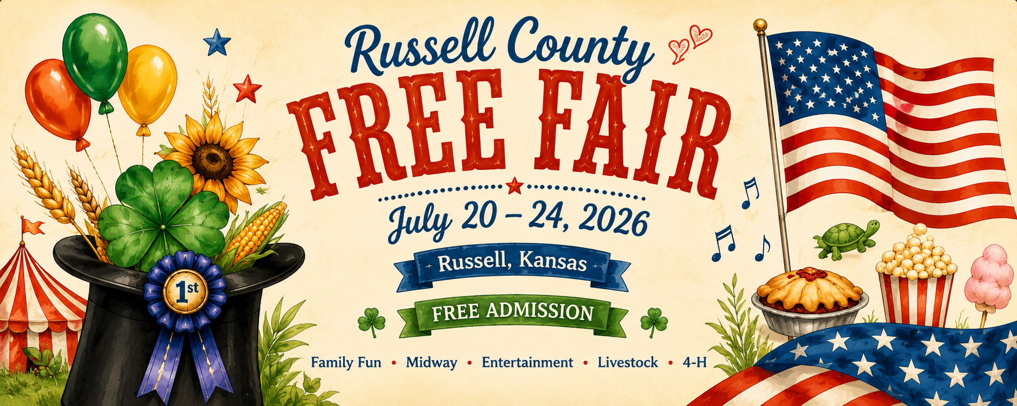 Russell County Free Fair July 20–24, 2026